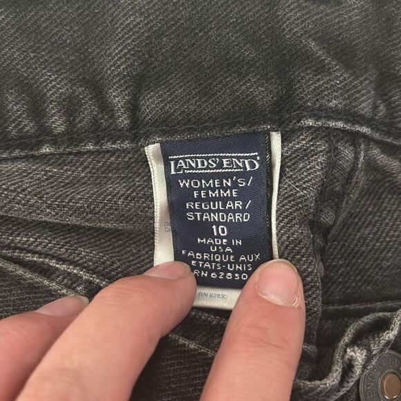 Vintage Land’s End size 10 high waisted black denim jeans - Picture 9 of 9